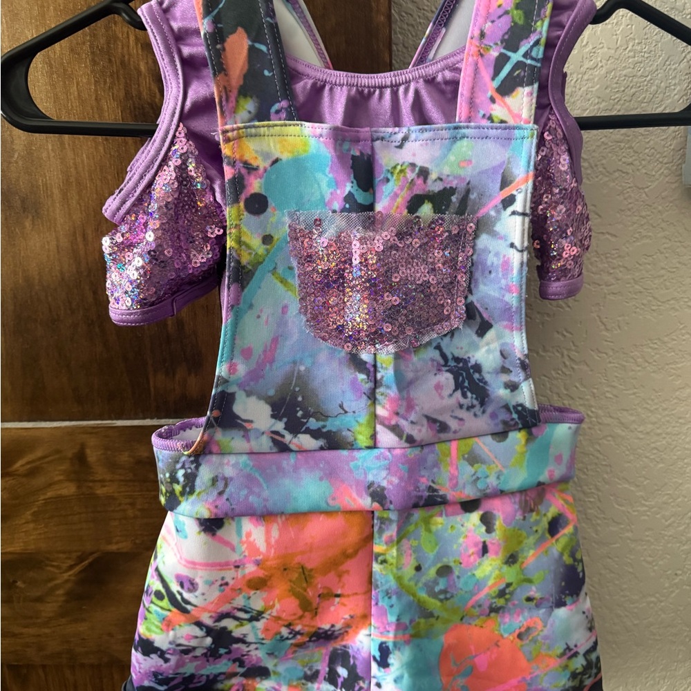 Weissman Purple and Multicolor Kids Overalls